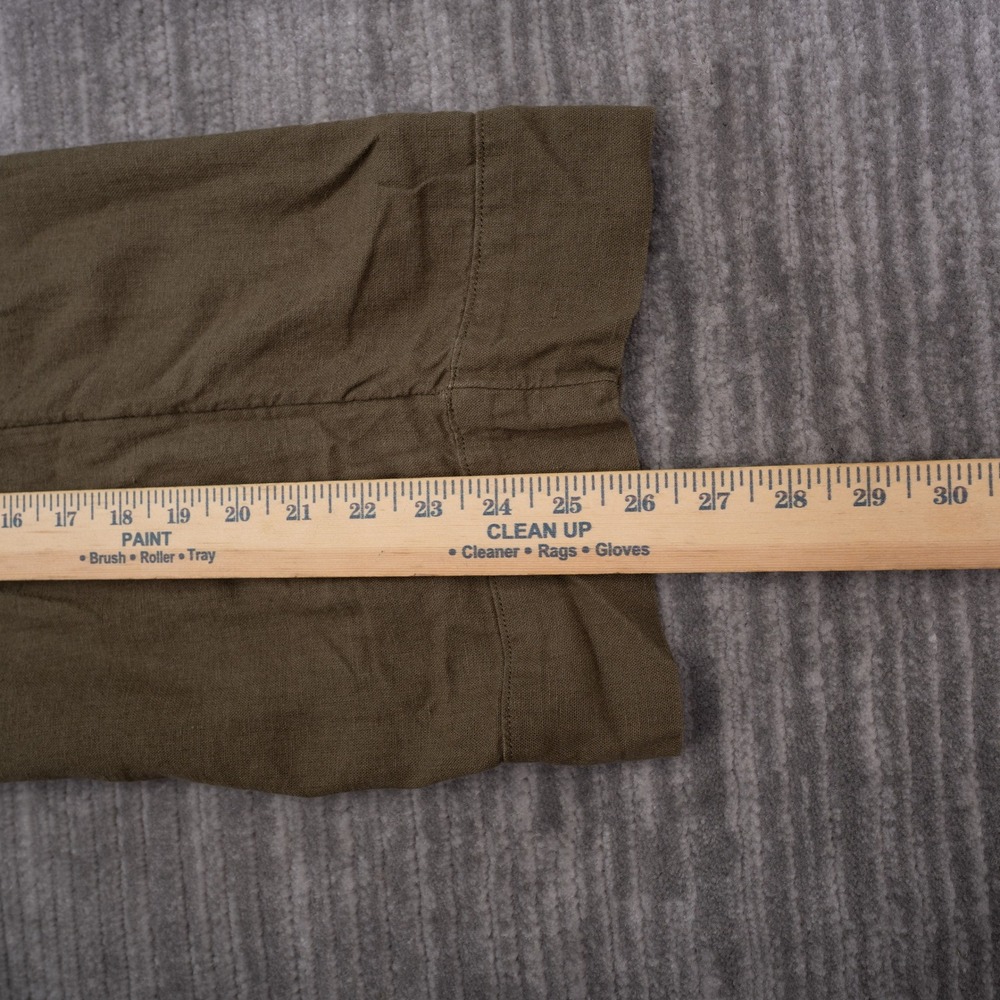 Banana Republic Straight High Rise Pants Womens L Brown Excellent Linen Blend - Picture 5 of 8